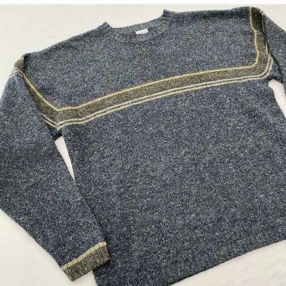 Columbia Other - Columbia Men's Gray Sweater with Tan and Green Stripes